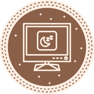 TV Uykusu Minimum Düz Yaratıcı Grafik Tasarımı