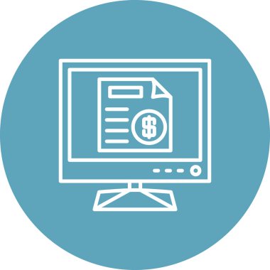 Beyaz Arkaplanda Fatura Simgesi olan Lcd Ekranı