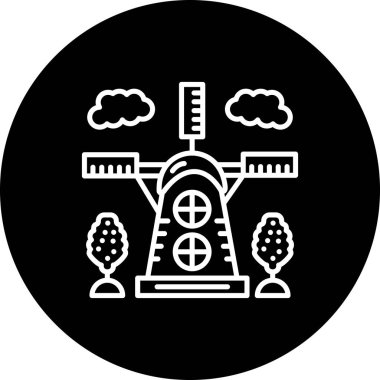 Yel Değirmeni Seyahat Tarihi Tarihi Tarihi Minimum Düz Vektör Çizimi