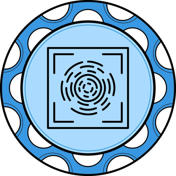 Parmak izi Çizgisi Simgesi Beyaz Arkaplanda İzole Edildi  