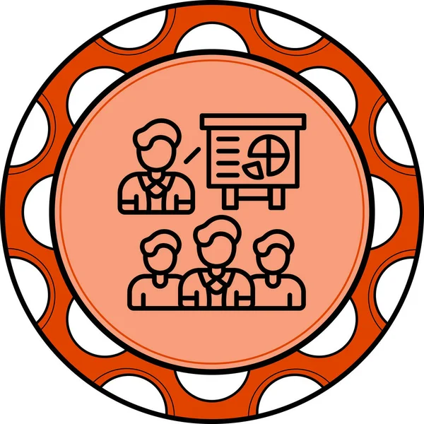 sunum web simgesi vektör illüstrasyonu