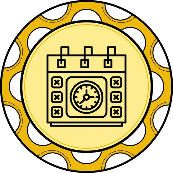 Son teslim tarihi web simgesi vektör illüstrasyonu