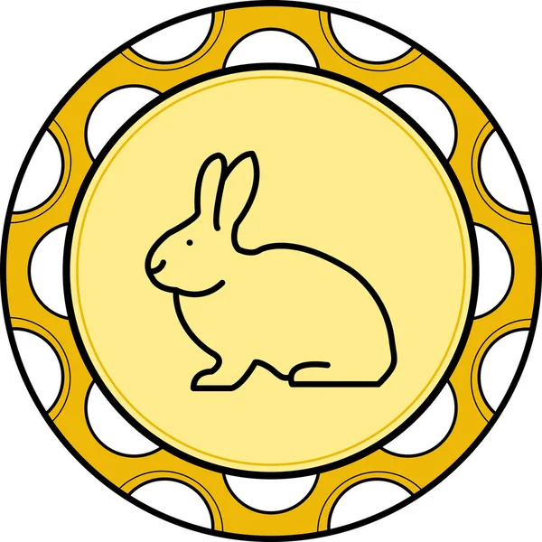 Tavşan simgesi vektör çizimi