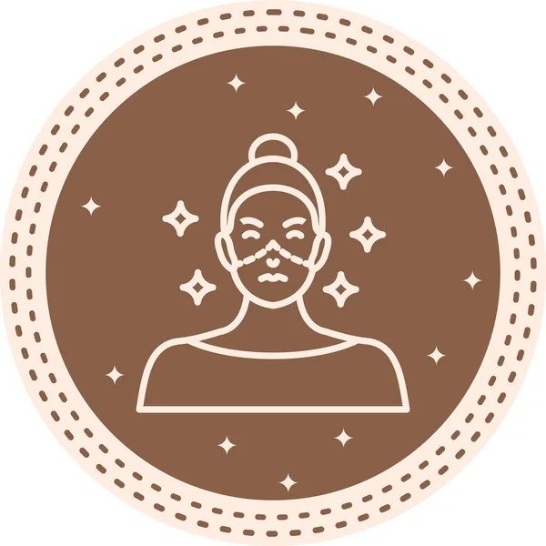 Yüzünde cerrahi kesik izleri ve parıltılı cilt sonuçlarını gösteren çizgiler var.