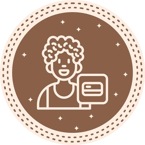 Kredi Kartı Çizgisi Simgesi Basit Görüntü Beyaz Arkaplanda İzole Edildi