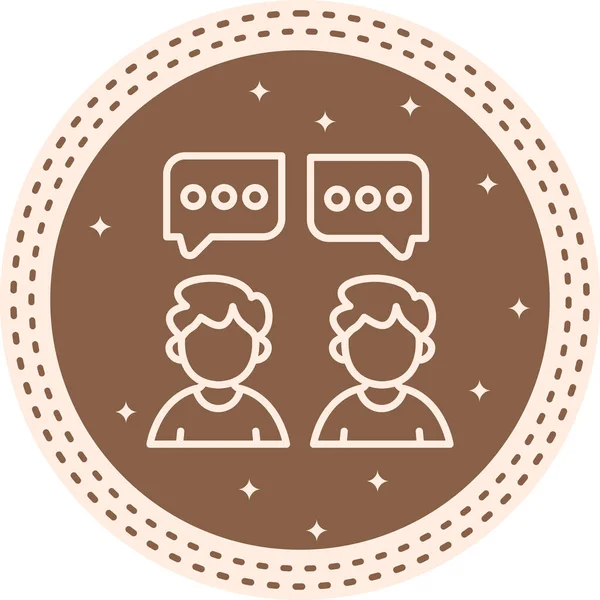 Konuşma web simgesi vektör illüstrasyonu