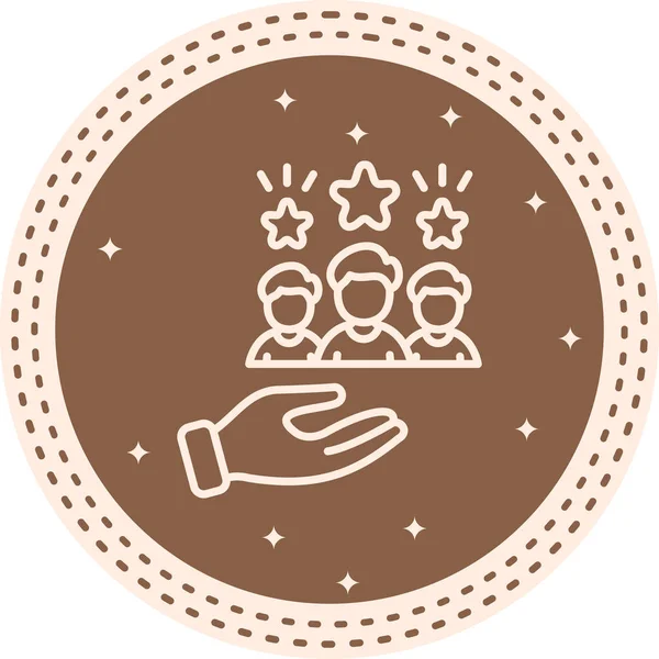 Müşteri Bakımı ikonu, üç yıldız tutuyor.