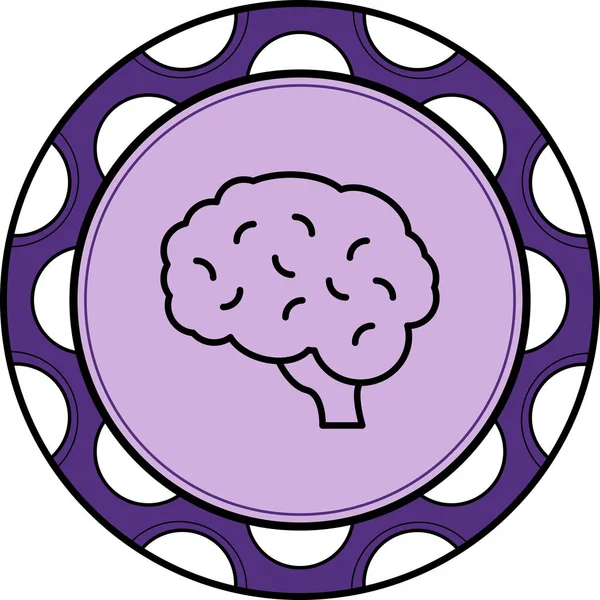 Beyin satırı simgesi, vektör çizim