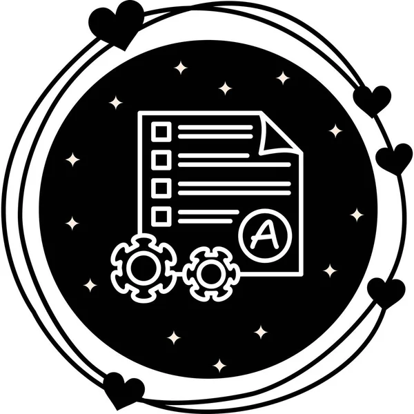 Öznitelik web simgesi vektör çizimi