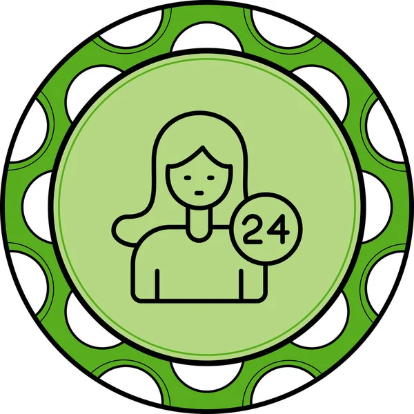 Modern 24 Saat 'in vektör illüstrasyonuName