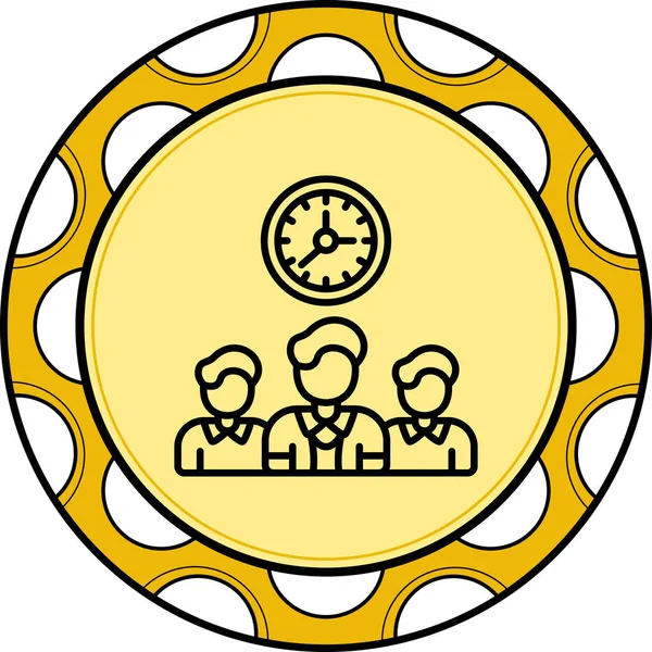 Takım Yönetimi web simgesi vektör illüstrasyonu