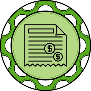 Fatura modern simgesinin vektör illüstrasyonu