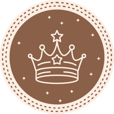 Taç satırı simgesi, vektör çizim