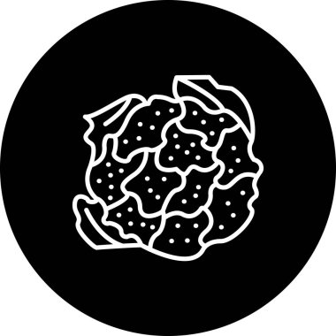 Mutfak uygulamaları veya web sayfaları için organik karnabahar simgesi