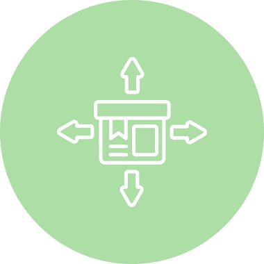 Dağıtım web simgesi vektör illüstrasyonu