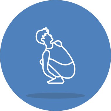 İlmek, Pse Icon 'a poz verir. yoga oturtulmuş büküm duruş logosu