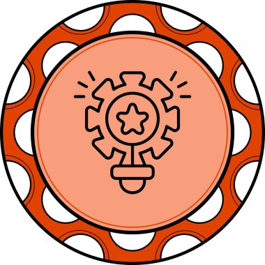 Fikir kavramı için ampul ana hatları simgesi