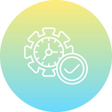 Zaman Yönetimi Zarif Modern Yaratıcı Sanat Simgesi