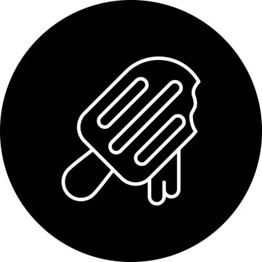 Popsicle ağ simgesi, vektör illüstrasyonu