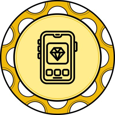 elmas satırı simgesi, vektör çizim