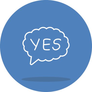 Konuşma balonu çizgisi simgesi, metin basit illüstrasyonlu web etiketi