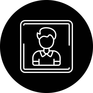 Kullanıcı simgesi. Genç bir çocuğun basit bir çizimi.