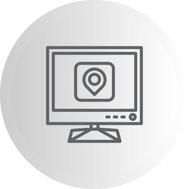 konum web simgesi vektör illüstrasyonu