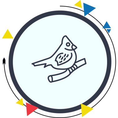 Kuzey Kardinal ikon vektör illüstrasyon tasarımı