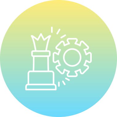 Strateji modern simgesinin vektör çizimi