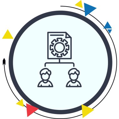 Proje web simgesi vektör illüstrasyonu