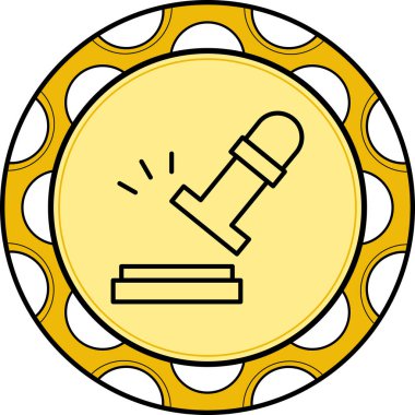 Lastik Damga Modern simgesinin vektör çizimi