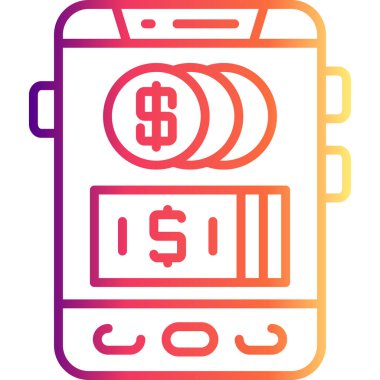 Cep Telefonu Web simgesi vektör illüstrasyonu