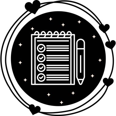 Denetim listesi web simgesi. vektör çizim