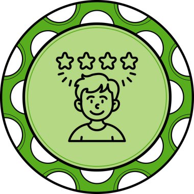 Simge vektör illüstrasyon tasarımını gözden geçir