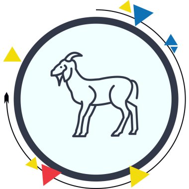 Keçi simgesi vektör illüstrasyon tasarımı