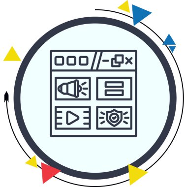 Web Çokluortam Dengeli Yenilikçi Ürün Grafiksel Elementi