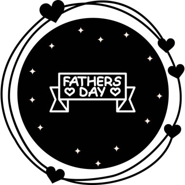 Babalar günü için yazılı kurdele. Uygulamalar veya web için uygun basit simge