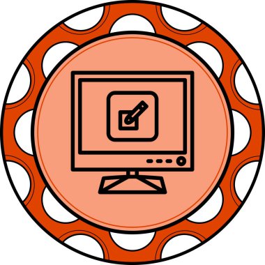 Tv Düzenleme Simgesi, Basit İllüstrasyon