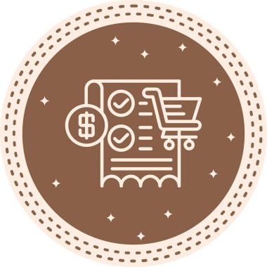 Fatura modern simgesinin vektör illüstrasyonu