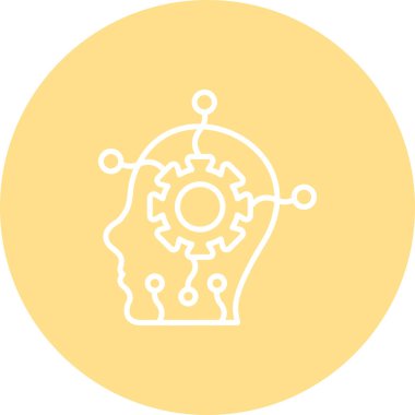 Yapay zeka satırı simgesi, vektör çizim