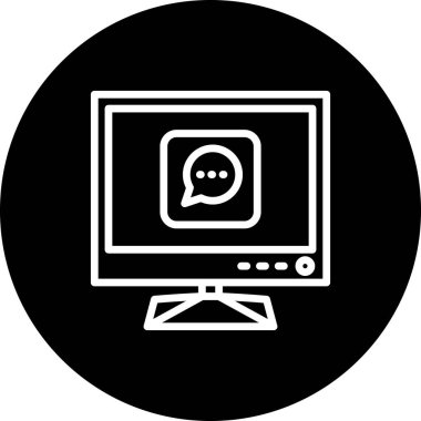 TV Sohbeti simgesi, grafik tasarımı 