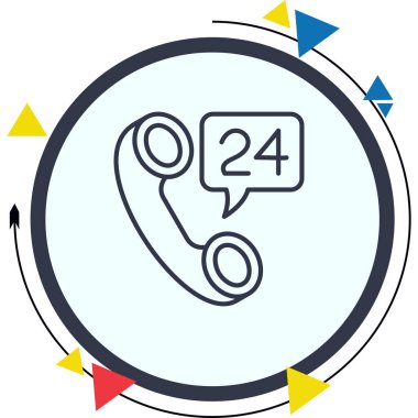 telefon ahizesi simgesi, vektör çizimi basit tasarım