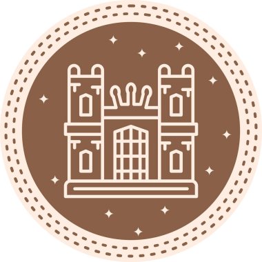 Castle Gate simgesinin vektör illüstrasyonu