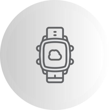 Akıllı Saat Bulutu Profesyonel Temiz Düz Grafik Özelliği