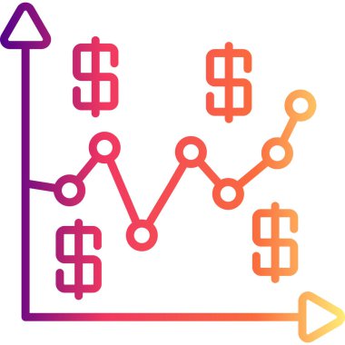 Yatırım konsepti simgesi, vektör illüstrasyonu basit tasarım