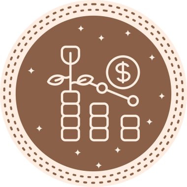 Yatırım konsepti simgesi, vektör illüstrasyonu basit tasarım