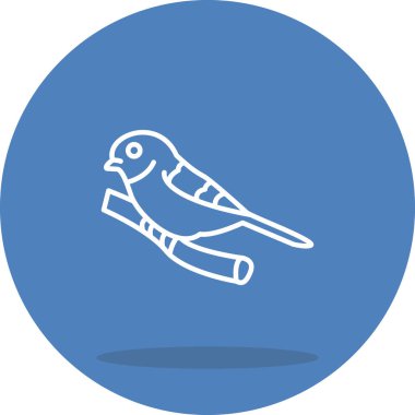 Siyah başlıklı Chickadee simgesi vektör çizimi tasarımı