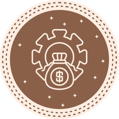 Varlık Yönetimi web simgesi vektör illüstrasyonu