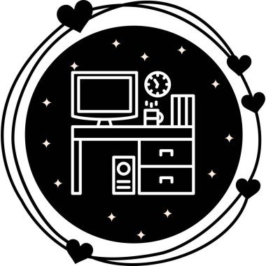 Çalışma alanı web simgesi, basit vektör tasarımı