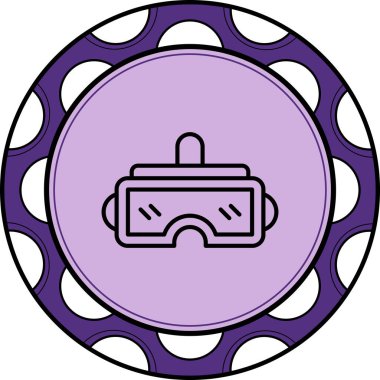 Sanal Gerçeklik Gözlüğü, vektör illüstrasyon tasarımı        